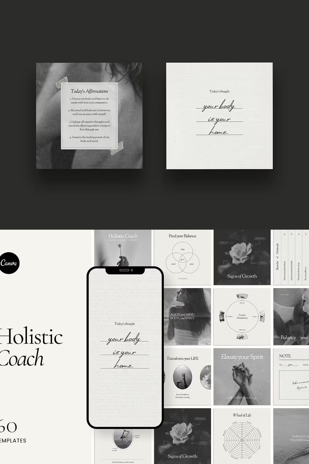 Holistic Coach Template - Canva - Best Grafik - Design Resources